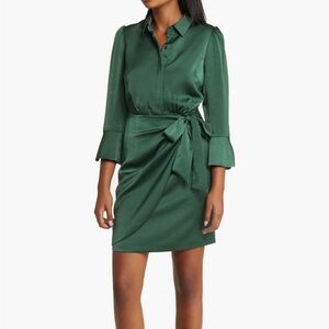 Vince Camuto Emerald Green Satin Dress